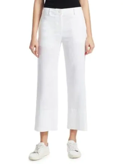 Shop Theory Linen Pull-on Trousers In Pink Ballet