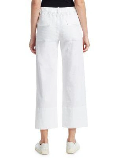 Shop Theory Linen Pull-on Pants In Pink Ballet