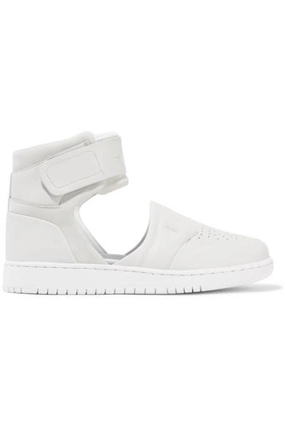 Shop Nike The 1 Reimagined Air Jordan 1 Lover Cutout Leather High-top Sneakers In White