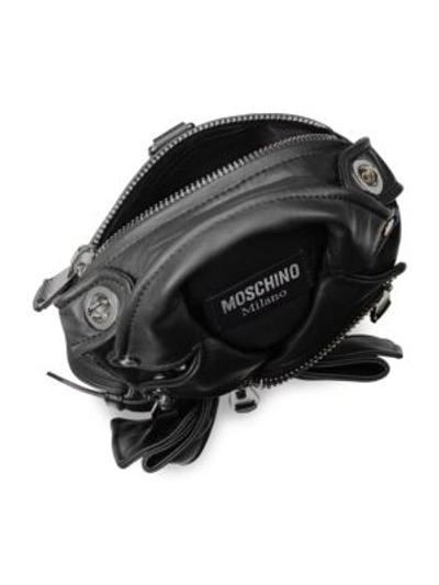 Shop Moschino Biker Convertible Backpack In Black