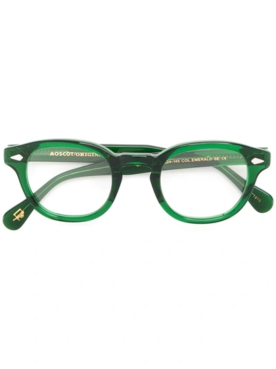 Shop Moscot 'lemtosh' Glasses In Green