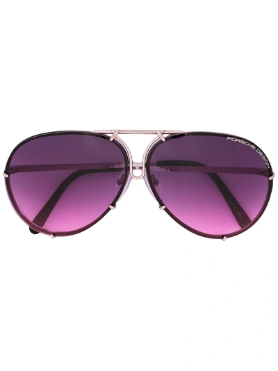 Shop Porsche Design Round Frame Sunglasses