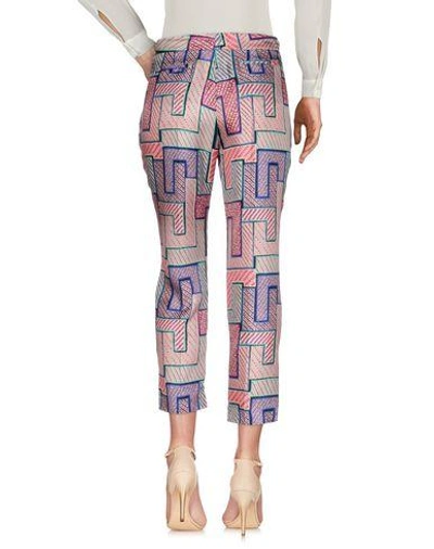 Shop Msgm Casual Pants In Pink