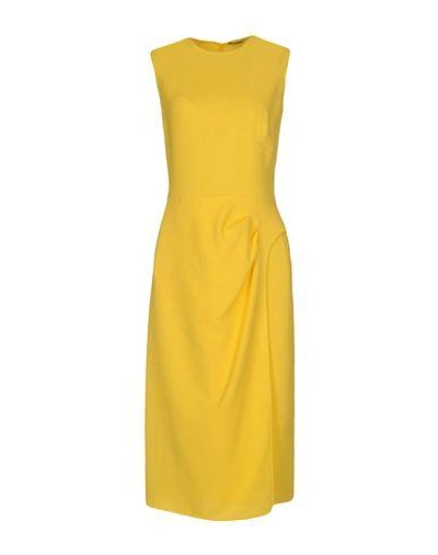 Shop Ermanno Scervino Midi Dresses In Yellow