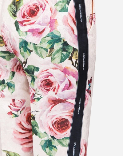 Shop Dolce & Gabbana Brocade Print Pants In Pink
