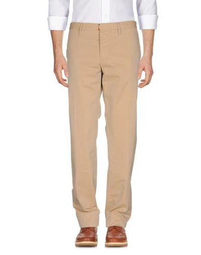 Shop Incotex Casual Pants In Beige