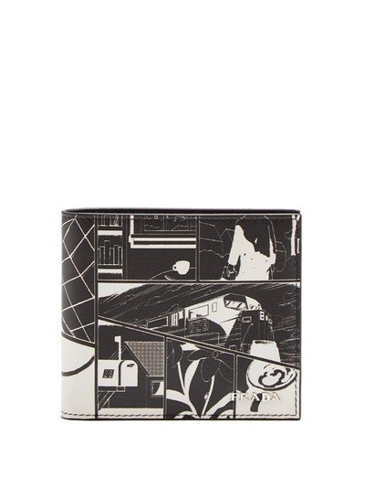 Prada Comic-print Cardholder in Black for Men