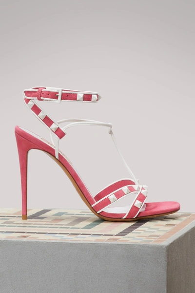 Shop Valentino Gavarani Free Rockstud Heel Sandals In Pink