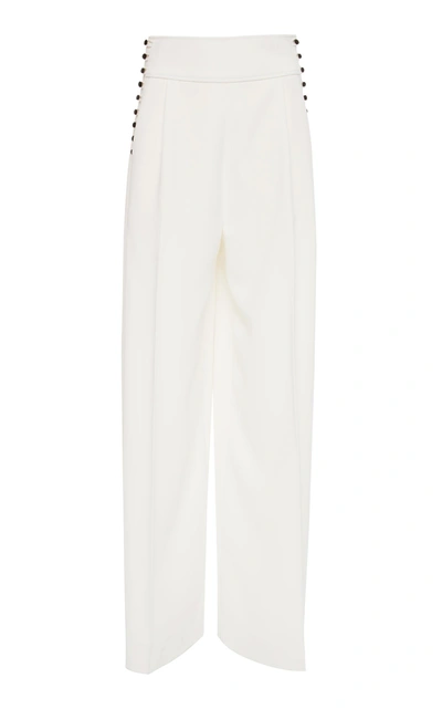 Shop Adeam Buttoned Pant In White