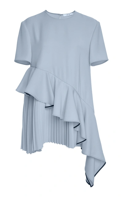 Shop Adeam Pleated Top In Blue