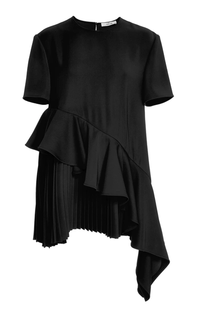Shop Adeam Pleated Top In Black