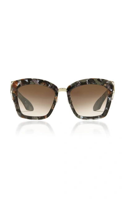 Shop Philippe Chevallier Mask Square Frame Sunglasses In Multi