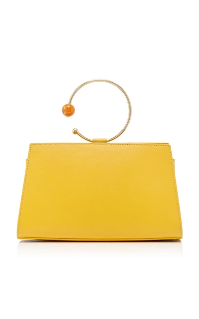 Shop Adeam Art Frame Mini Bag In Yellow