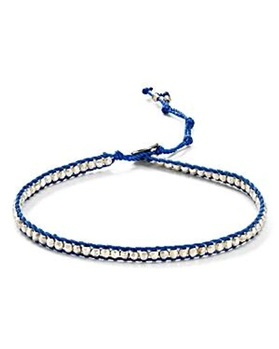 Shop Chan Luu Beaded Wrap Ankle Bracelet In Silver/periwinkle