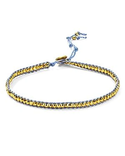 Shop Chan Luu Beaded Wrap Ankle Bracelet In Yellow Gold/montana