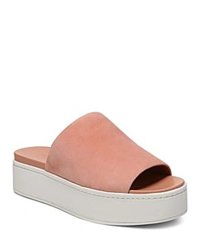Shop Vince Women's Walford Suede Platform Slide Sandals In Blush