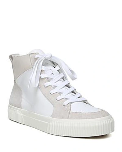 Shop Vince Women's Kiles Suede & Leather High Top Lace Up Sneakers In Horchata