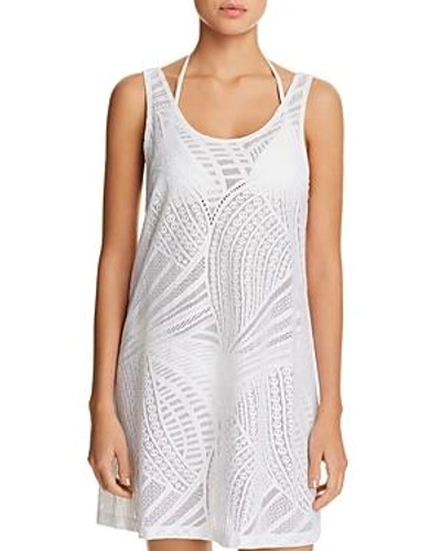 Shop J Valdi Lattice Back Dress Swim Cover-up In White