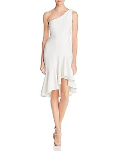 Shop Likely Rollins One-shoulder Dress In White