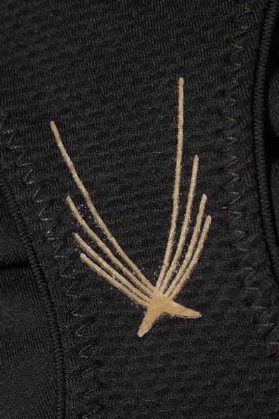 Shop Lucas Hugh Technical Knit Stretch Sports Bra In Black