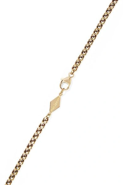 Shop Fred Leighton Collection 18-karat Gold, Diamond, Enamel And Chalcedony Necklace