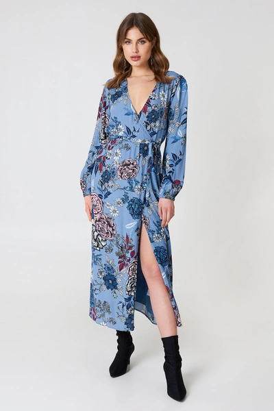 Gestuz Begonia Wrap Dress - Blue | ModeSens