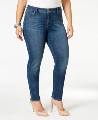 Shop Lucky Brand Plus Size Emma Straight-leg Jeans In Salty Water