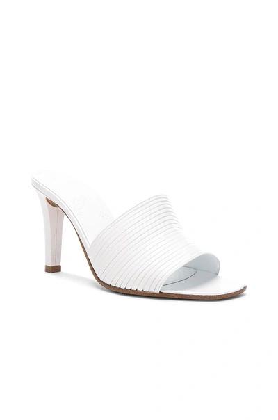 Shop Maison Margiela Leather Heels In White