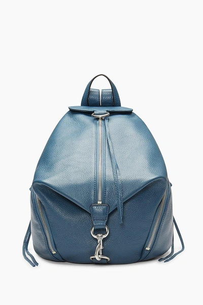 Shop Rebecca Minkoff Octavio Blue Pebbled Leather Julian Backpack |