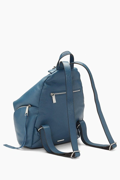 Shop Rebecca Minkoff Octavio Blue Pebbled Leather Julian Backpack |
