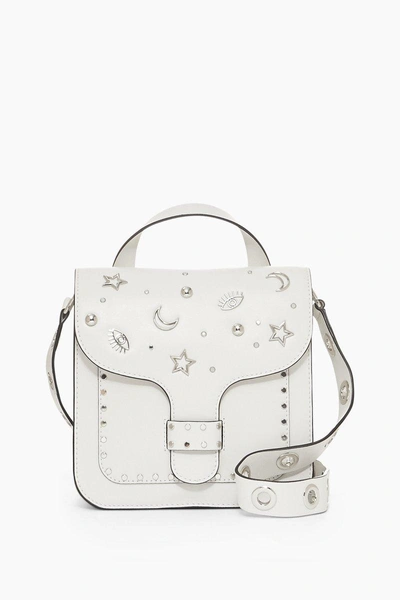 Shop Rebecca Minkoff Midnighter Top Handle Feed Bag In Bianco