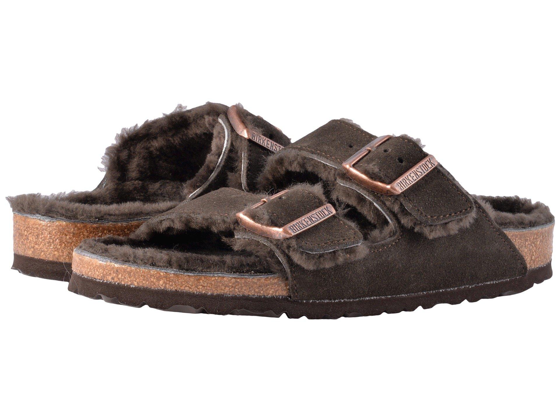 arizona shearling birkenstock mocha