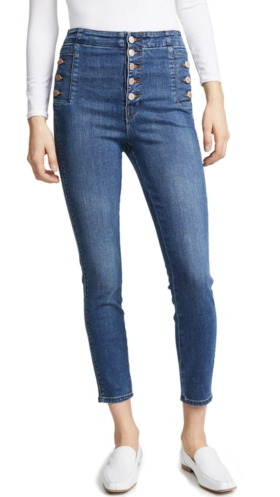 Shop J Brand Natasha Sky High Cropped Skinny Jeans In Lovesick
