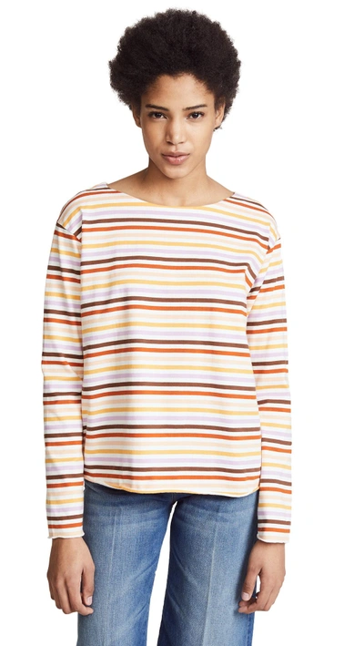Shop M.i.h. Jeans Simple Mariniere Tee In Sunset Multi