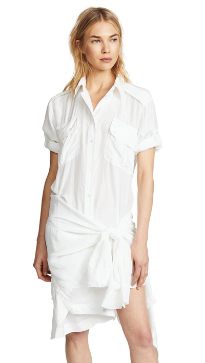 Shop Faith Connexion Shirt Skirt Dress In White