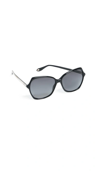 Shop Givenchy Oversized Square Sunglasses In Black/dark Grey Gradient