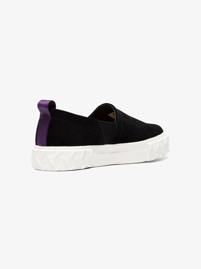 Shop Eytys Viper Suede Slip-on Sneakers In Black