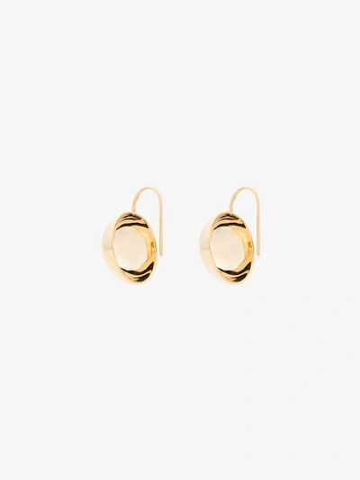 Shop Beaufille 10k Yellow Gold Plated Small Scoop Earrings In Metallic