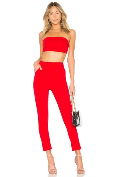 Shop Superdown Remy Bandeau Pant Set In Red