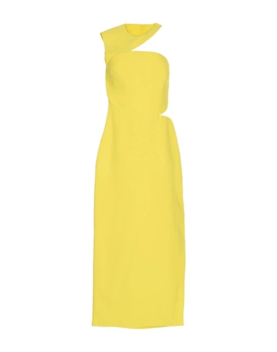 Shop Versace Long Dress In Yellow