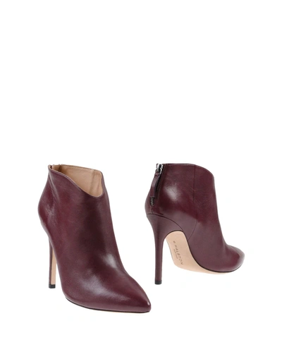 Shop Halston Heritage Ankle Boot In Deep Purple