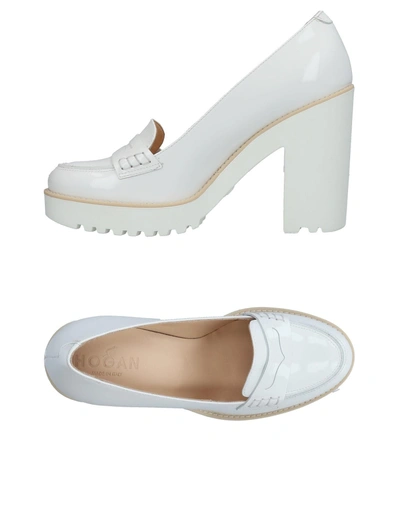Shop Hogan Loafers In White
