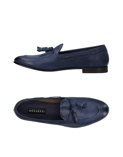 Shop Fratelli Rossetti Man Loafers Midnight Blue Size 11.5 Leather