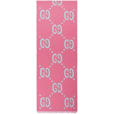 Shop Gucci Pink Gg Freedom Scarf