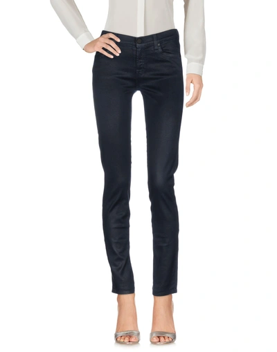 Shop 7 For All Mankind Casual Pants In Dark Blue