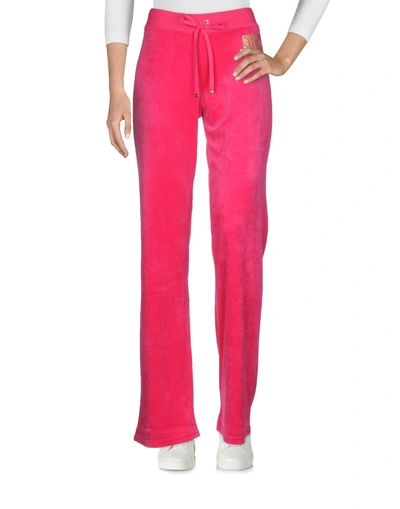 Shop Juicy Couture Casual Pants In Fuchsia