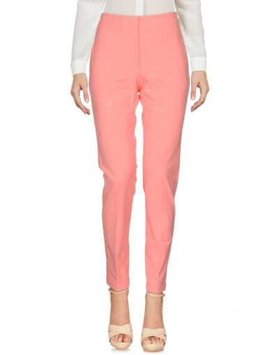 Shop Piazza Sempione Casual Pants In Salmon Pink