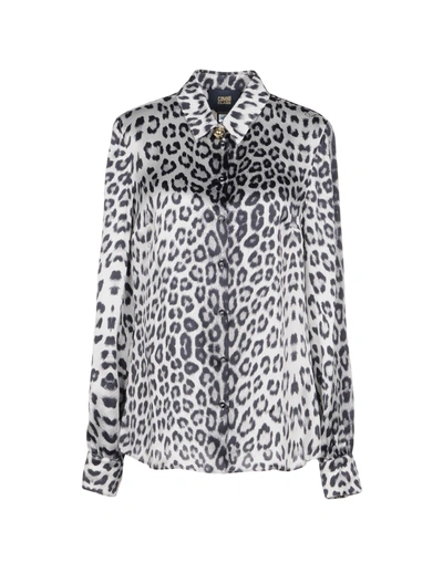 Shop Class Roberto Cavalli Cavalli Class Woman Shirt Light Grey Size 10 Silk