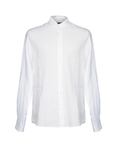 Shop Frescobol Carioca Linen Shirt In White
