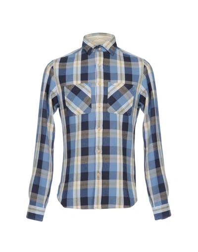 Shop Alex Mill Checked Shirt In Blue